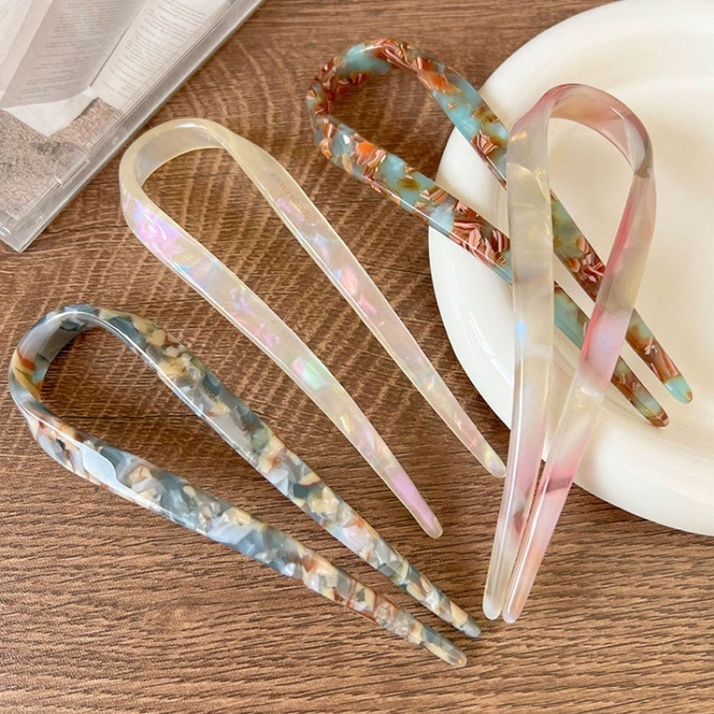 Women Accessories Trendy - レトロなU字型ヘアクリップ レディース エレガントな気質 ポニーテールヘアピン ファッション ガールズ