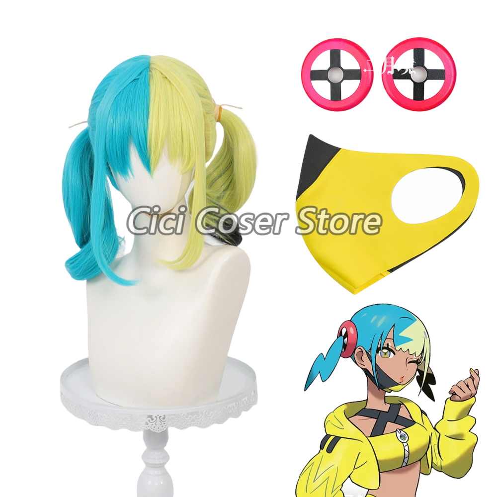 Women Knight Accessories - アニメカナリコスプレウィッグ耐熱黄緑ピグテール女性人工毛ハロウィンパーティーカーニバルロールプレイ用