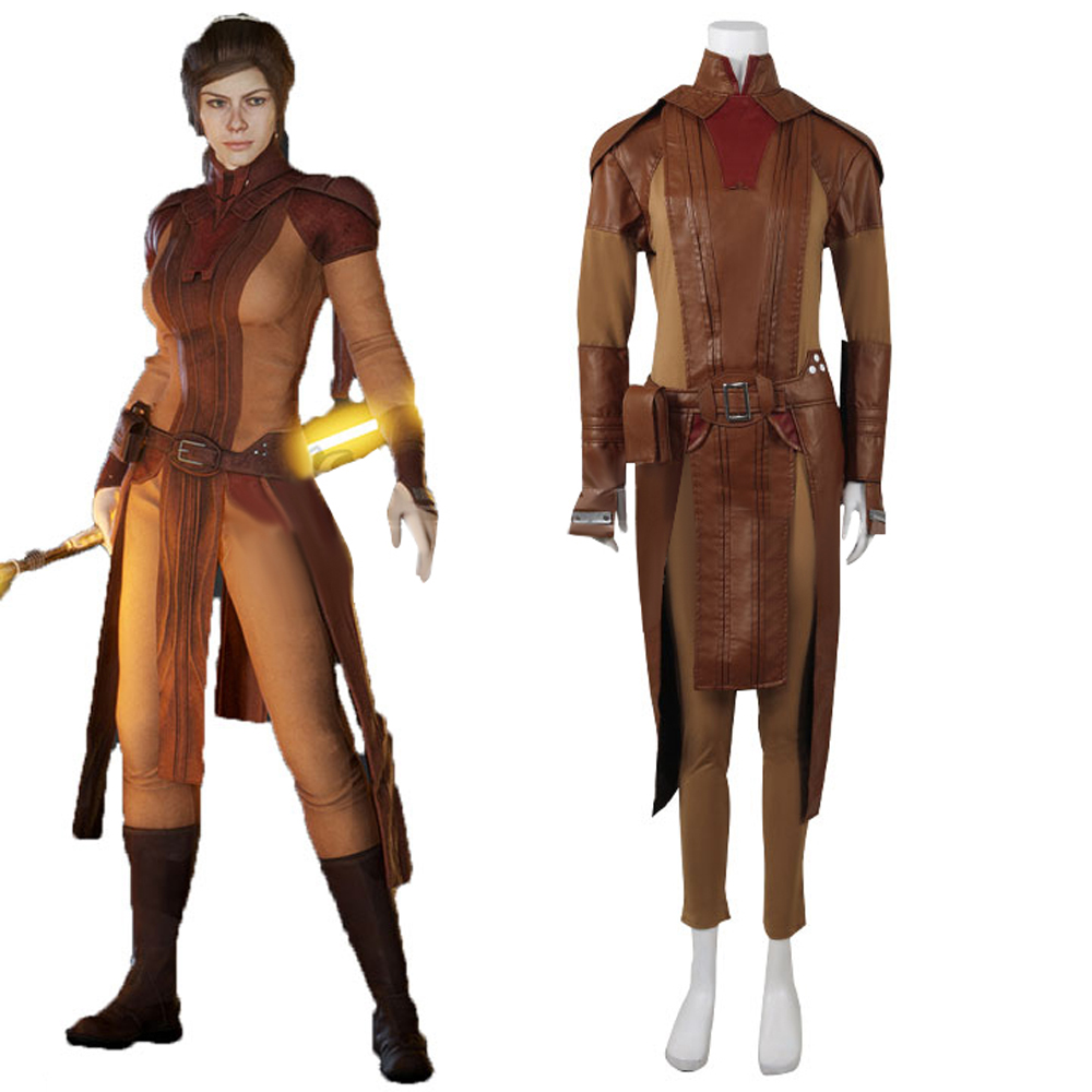 Women Knight Accessories - Bastila Shan コスプレ衣装ジェダイ騎士バトルスーツ大人女性ハロウィンカーニバルパーティー衣装映画スーツカスタムメイド