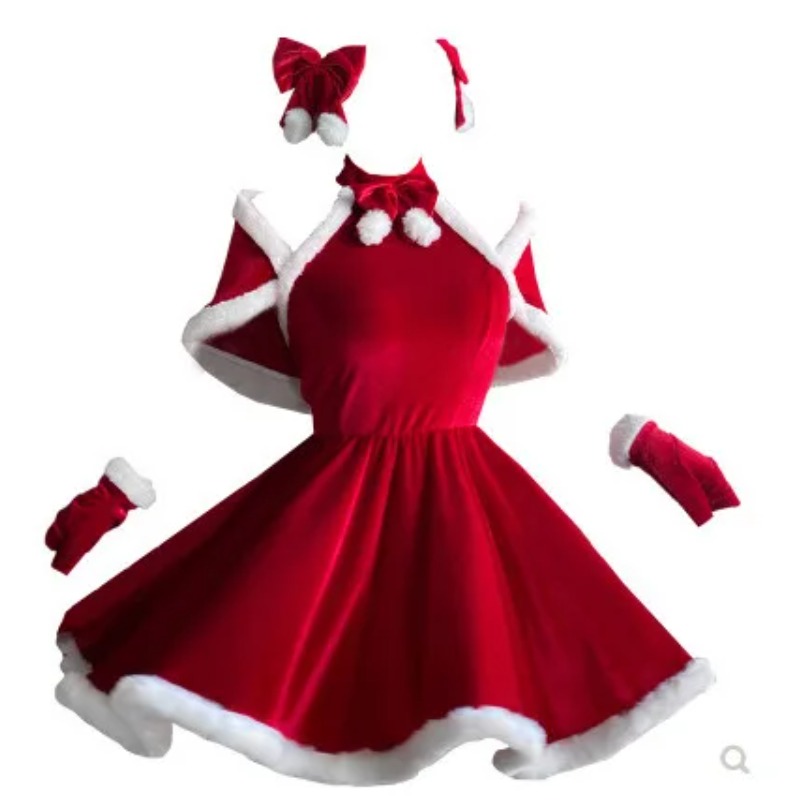 Women'S Red Accessories - クリスマスコスプレ衣装ドレスアクセサリースーツ赤新年マントカーニバルクリスマスオリデイトテーマパーティー衣装大人女性用
