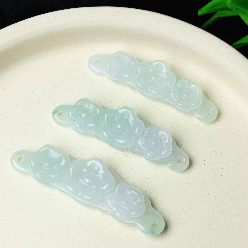 Women'S Accessories - 1pc 天然翡翠エメラルドフラワーハンドカード DIY アクセサリー高級ジュエリーファッションジュエリー絶妙なリアルチャームギフト女性男性