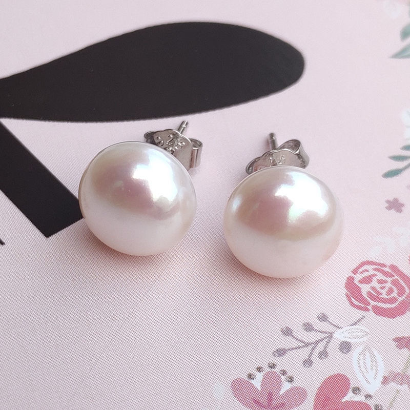 Statement Earrings Oversized - 女性用スターリングシルバーとパールのイヤリング,ペンダントイヤリング,925スターリングシルバー,天然,モダンジュエリー,ギフト,10〜13mm