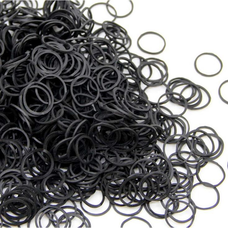 Hair Band Elastic - ミニゴムバンド 黒色 エラスティックヘアバンド ソフトヘアゴム オフィス用品 学校