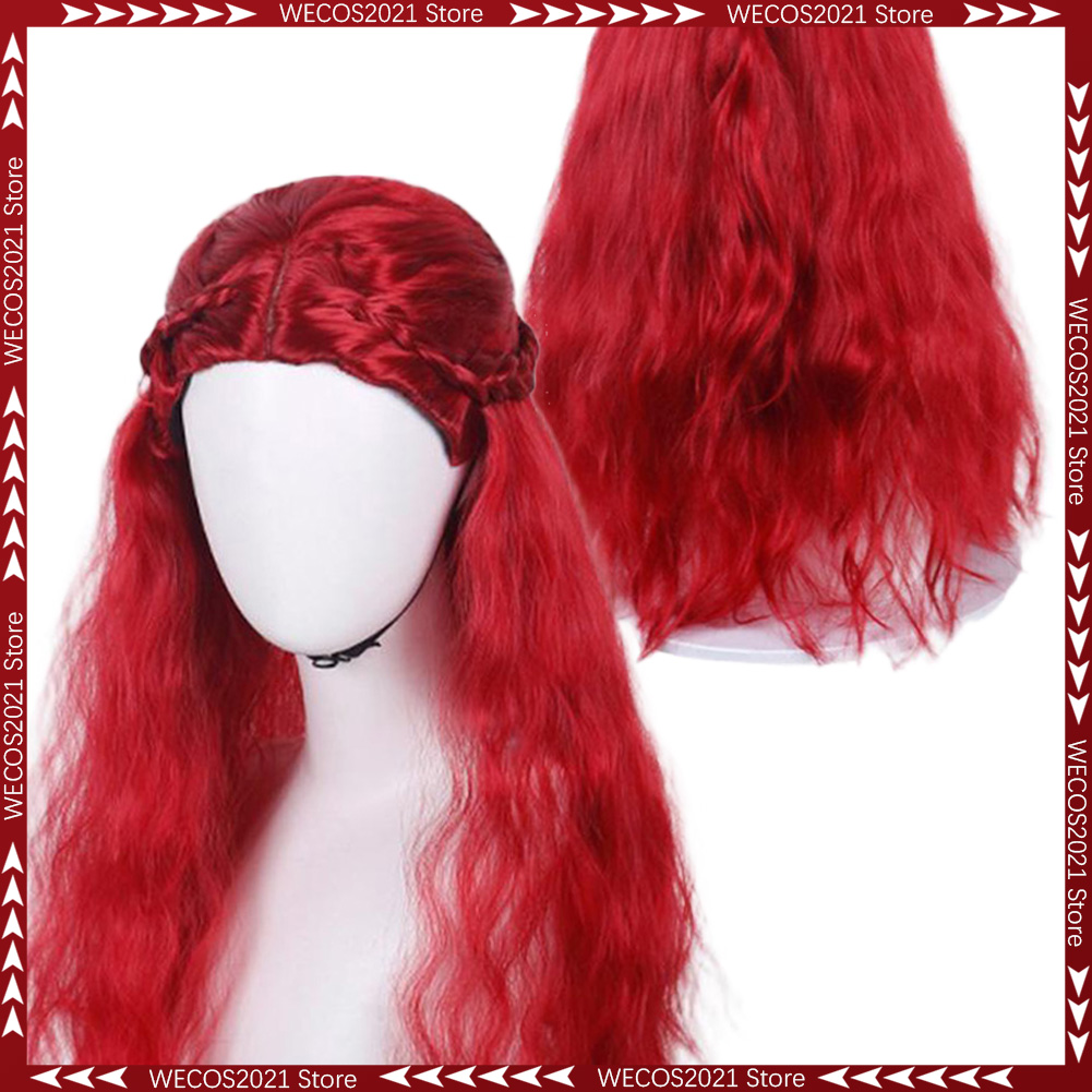 Women'S Red Accessories - 変装映画子孫ライズ 5 レッドクイーンウィッグコスプレヘア女性コスチュームアクセサリーハロウィン女性ロールプレイファンシードレス