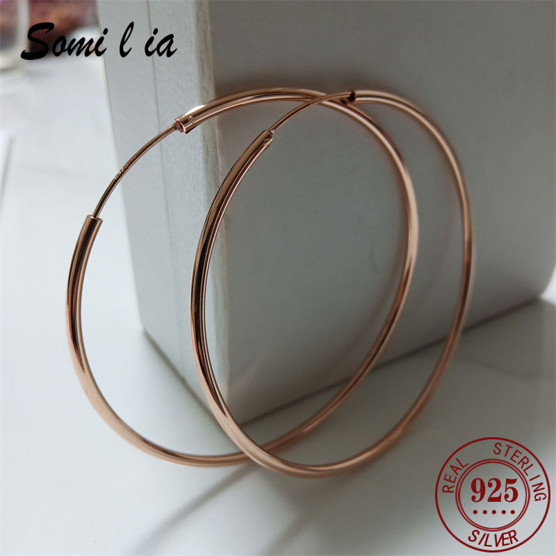 Statement Earrings Oversized - 女性のための大きなピンクゴールドのイヤリング,新しいコレクション,925,スターリングシルバー,ファッショナブル,女性のための,gift222,40-70mm