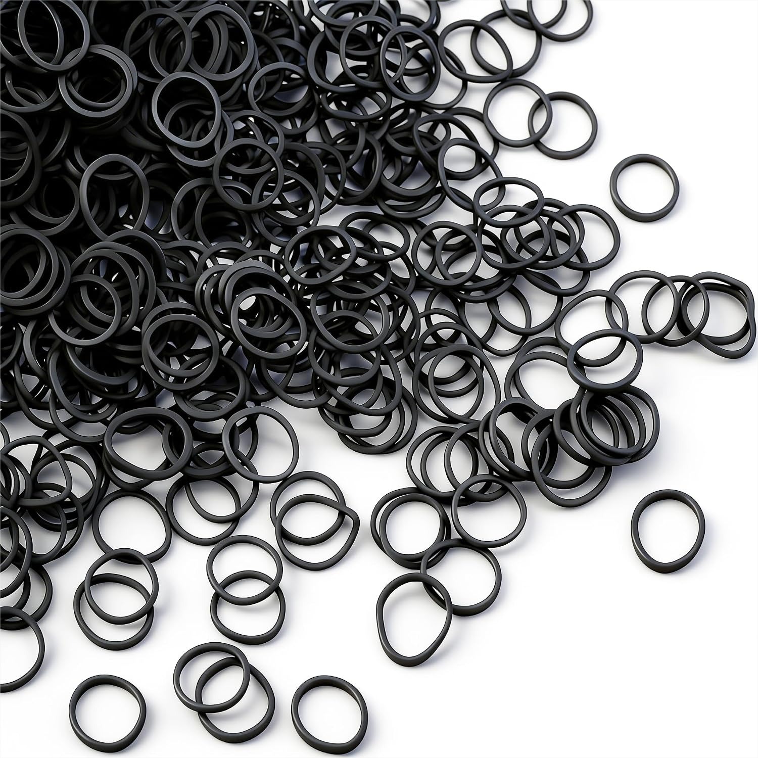 Hair Band Elastic - 500個入り ソフトで伸縮性のあるヘアバンド 編み込み、ポニーテール、毎日のヘアスタイル用 収納ボックス付き
