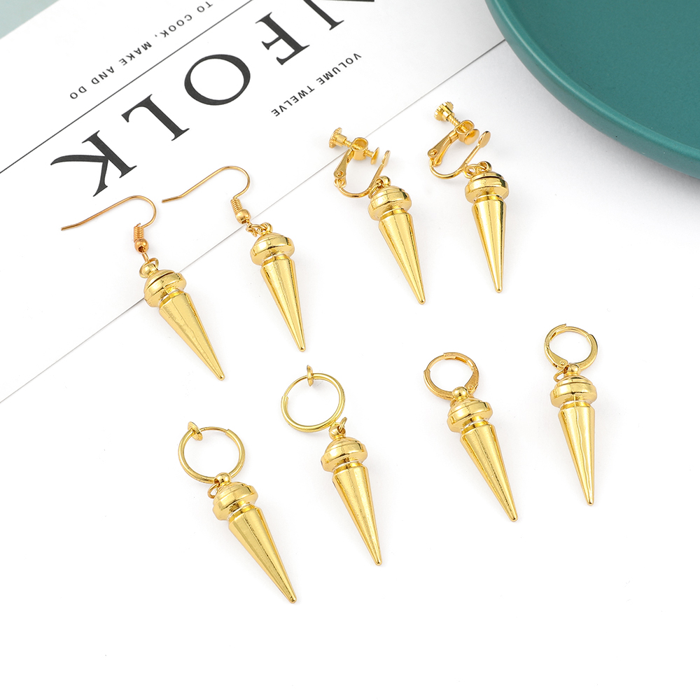 Women Accessories Trendy - ファッションアニメゴールデンカラー千枚通し針ミニマリストイヤリングコスプレジュエリー絶妙な個性イヤークリップアクセサリー女性用
