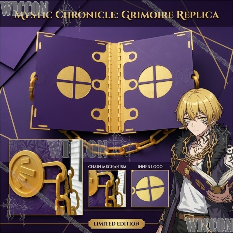 Women Knight Accessories - リムバスカンパニー中指ティッシュブックオブヴェンジェンスプロップパープルゴールドチェーンバウンドナイトノベルコスプレアクセサリーアニメゲーム用