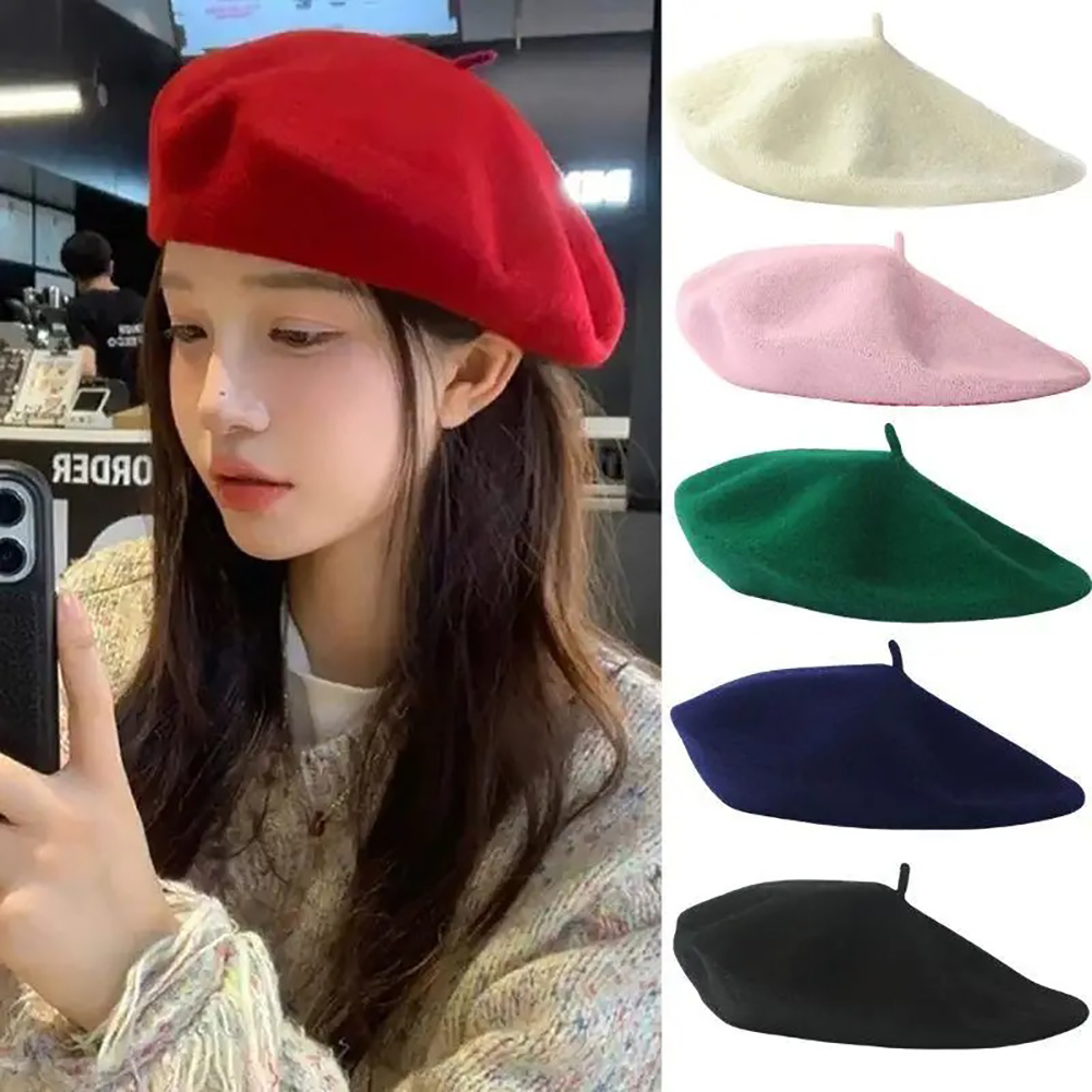 Women'S Accessories Go Outdoors - クラシックベレー帽フランスのアーティスト画家の帽子女性用ソフトソリッドキャップレトロエレガントな帽子秋冬日常アウトドアアクセサリー