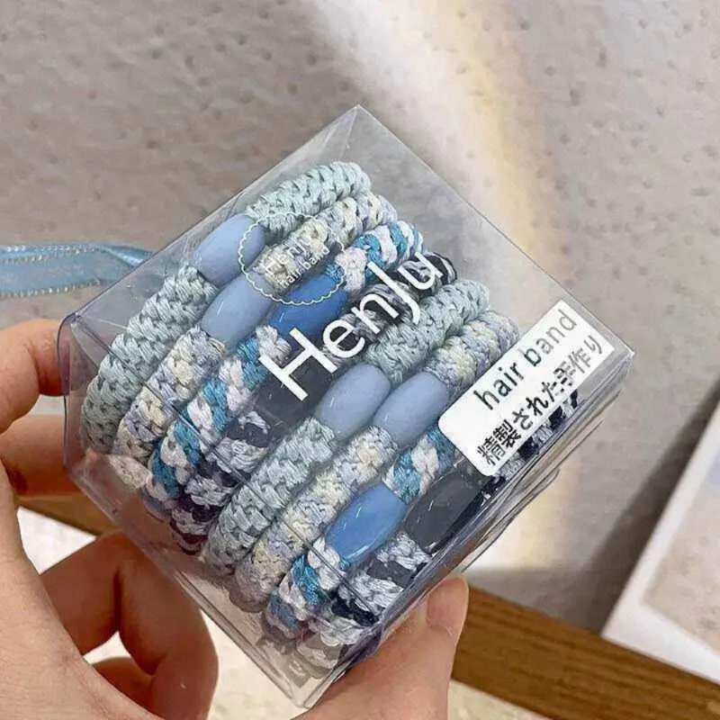 Hair Band Elastic - 2026年ニューエルリング・ハーランドヘアタイ8個入りプレミアム弾性ポニーテールホルダー、引っ掛かりにくい丈夫なゴムバンド（お団子ヘア＆ポニーテール用）