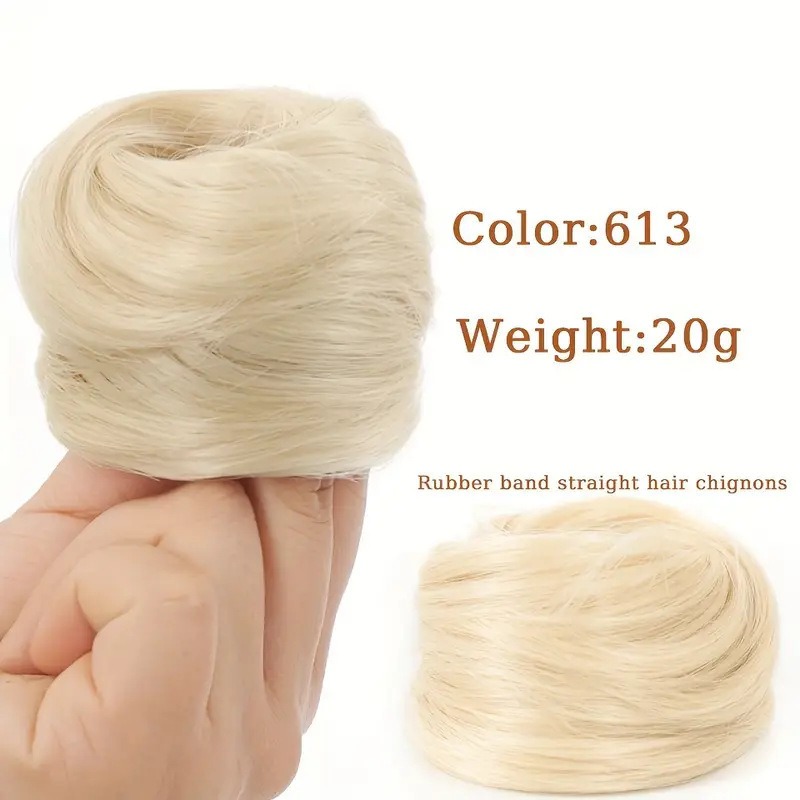 合成毛髪のヘアバンエクステンション、メッシーシニヨンヘアピー - Hair Band Elastic のレビューと価格