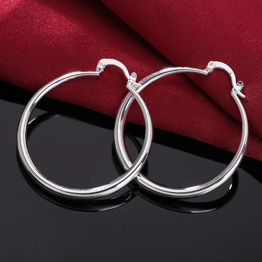 ホットな新作高級925スターリングシルバー4cm径ビッグサー - Statement Earrings Oversized のレビューと価格