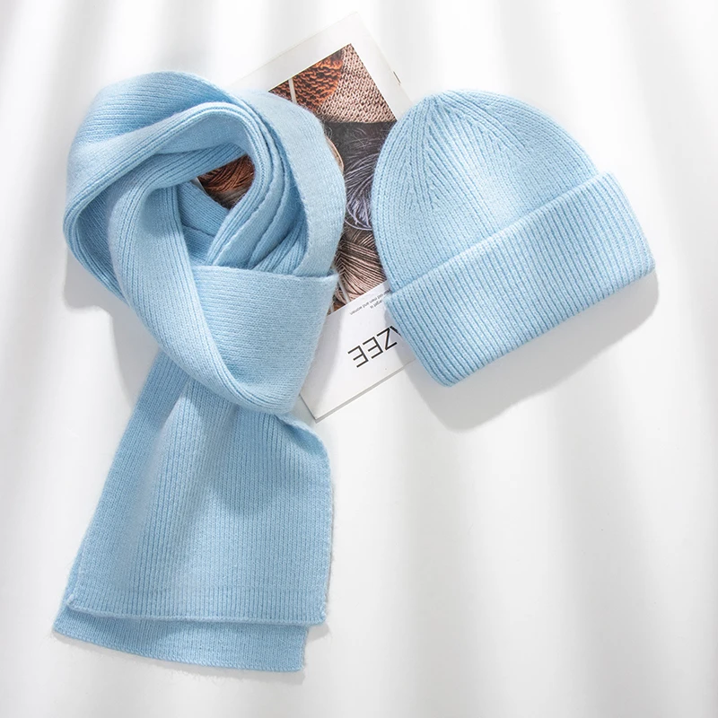 アンゴラ帽子スカーフセット冬の女性ニットビーニー寒い天候のた - Women'S Accessories Go Outdoors のレビューと価格