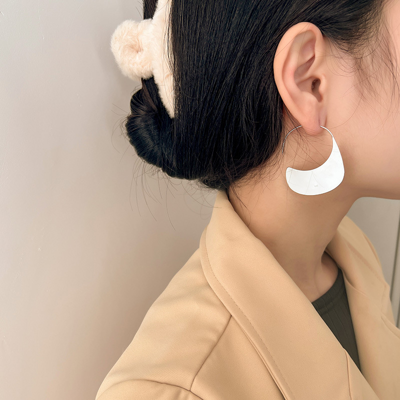 925 スターリングシルバー誇張ビッグフープイヤリング女性の - Statement Earrings Oversized のレビューと価格