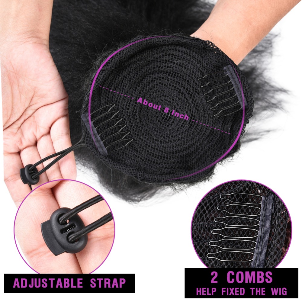ドローストリングポニーテールヘアエクステンション、ゴムバンド - Hair Band Elastic のレビューと価格