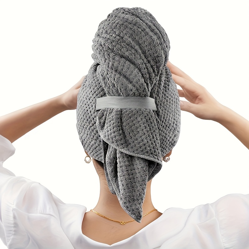 マイクロファイバーヘアタオル特大サイズ速乾ヘアタオルラップ、 - Hair Band Elastic のレビューと価格