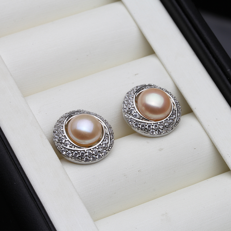 新しい大きな淡水真珠のイヤリング、女性用、ボヘミアンスタイル - Statement Earrings Oversized のレビューと価格