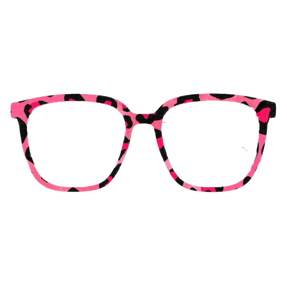 トレンディなレインボーヒョウ柄スクエア眼鏡フレーム女性ファッ - Women Accessories Trendy のレビューと価格