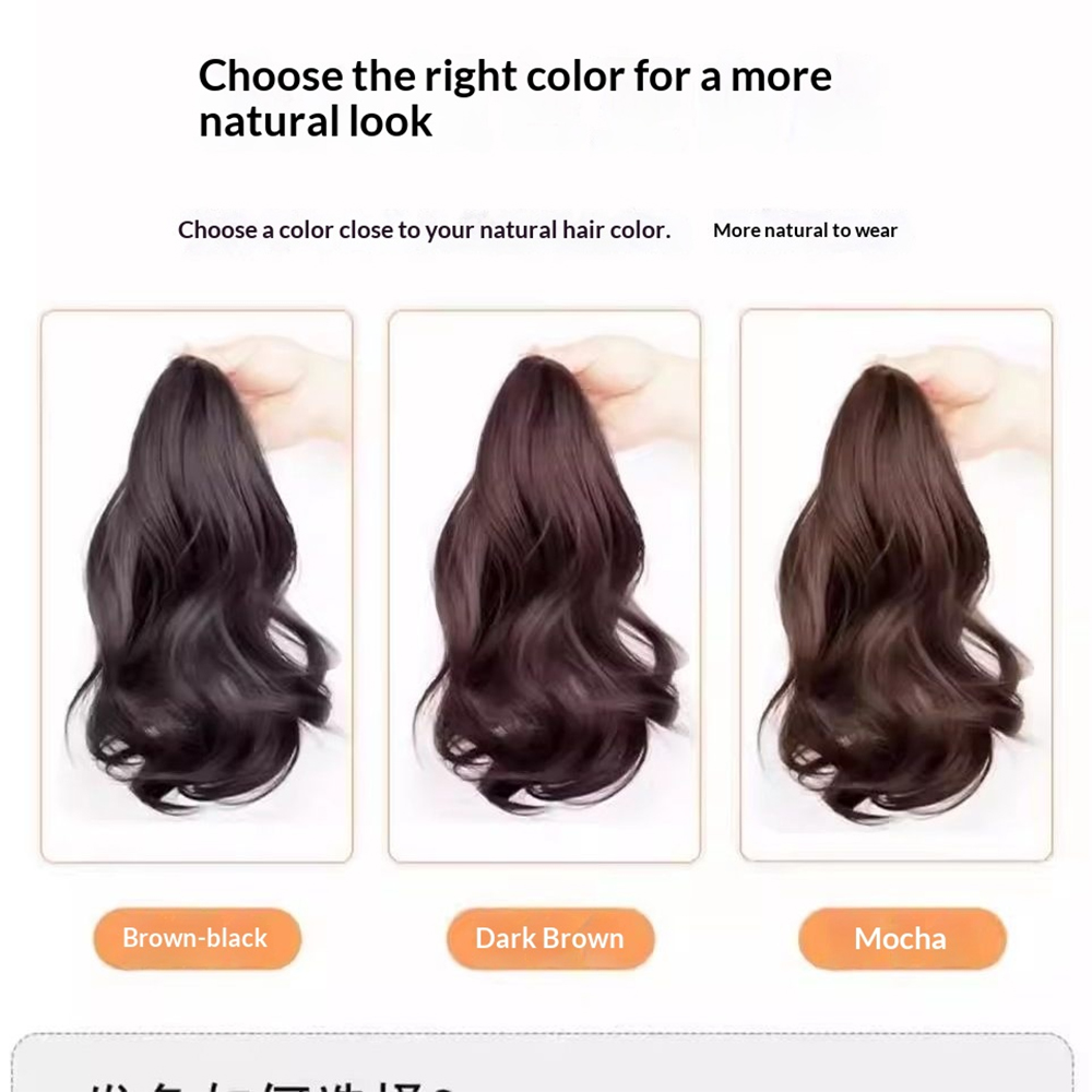 10 インチ合成梨花カーリーポニーテールウィッグ弾性バンド耐 - Hair Band Elastic のレビューと価格