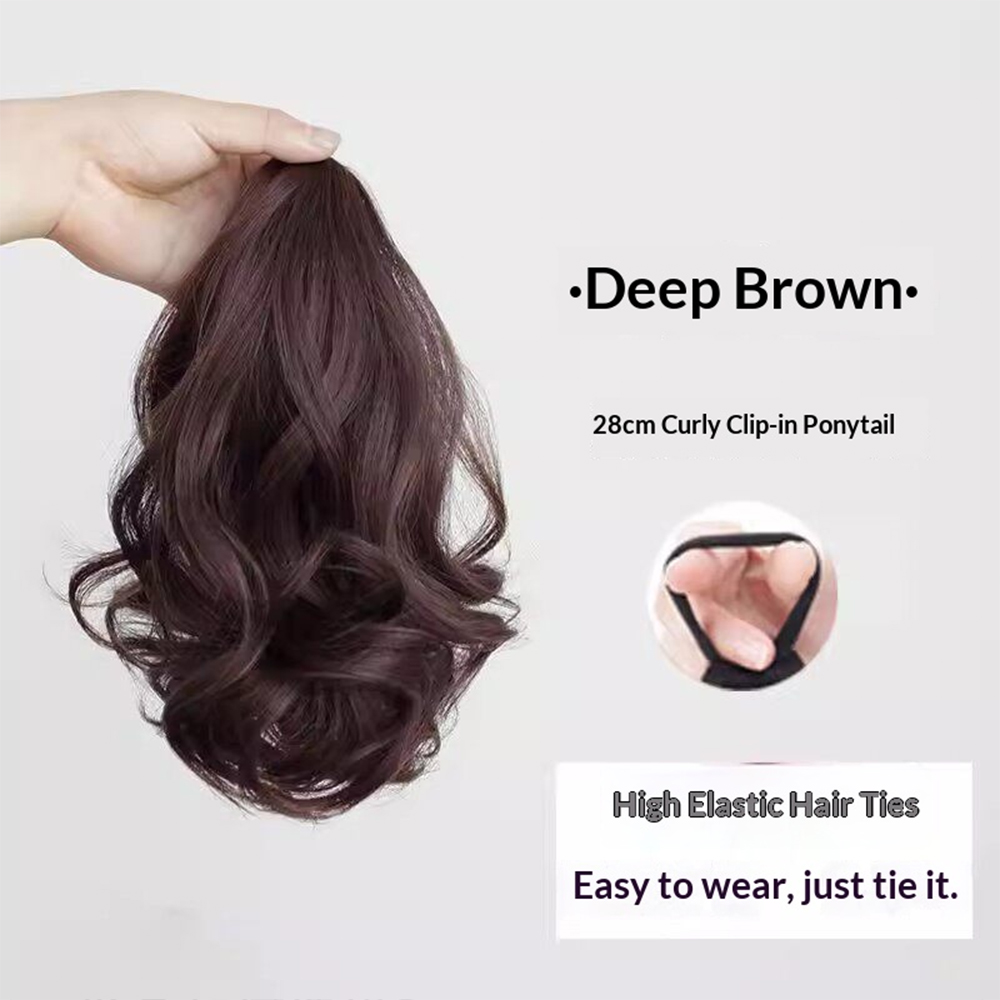 10 インチ合成梨花カーリーポニーテールウィッグ弾性バンド耐 - Hair Band Elastic のレビューと価格