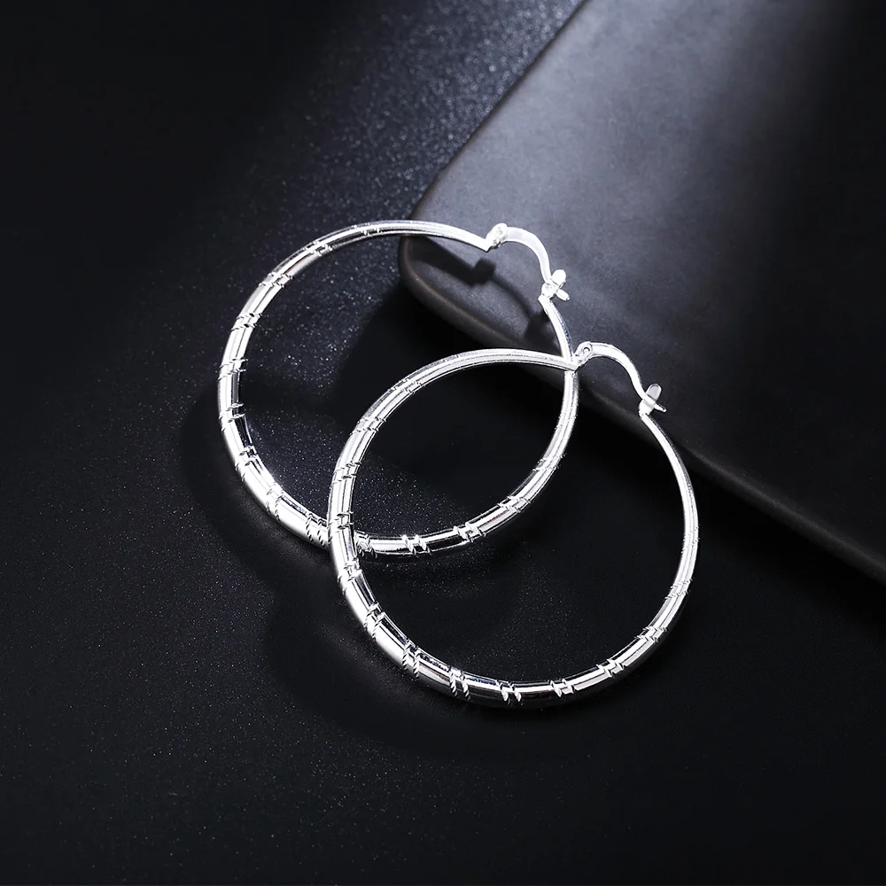 3/4/5/6 センチメートルビッグ 925 スターリングシ - Statement Earrings Oversized のレビューと価格
