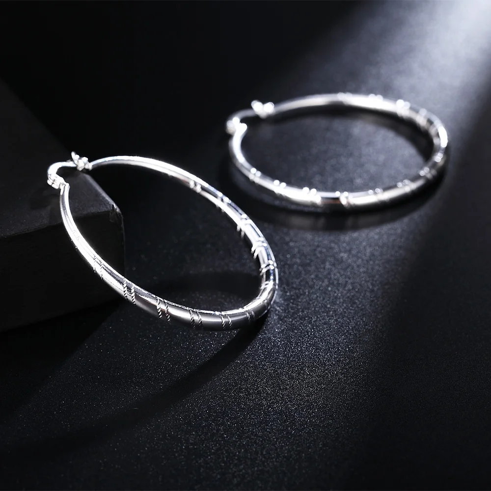 3/4/5/6 センチメートルビッグ 925 スターリングシ - Statement Earrings Oversized のレビューと価格