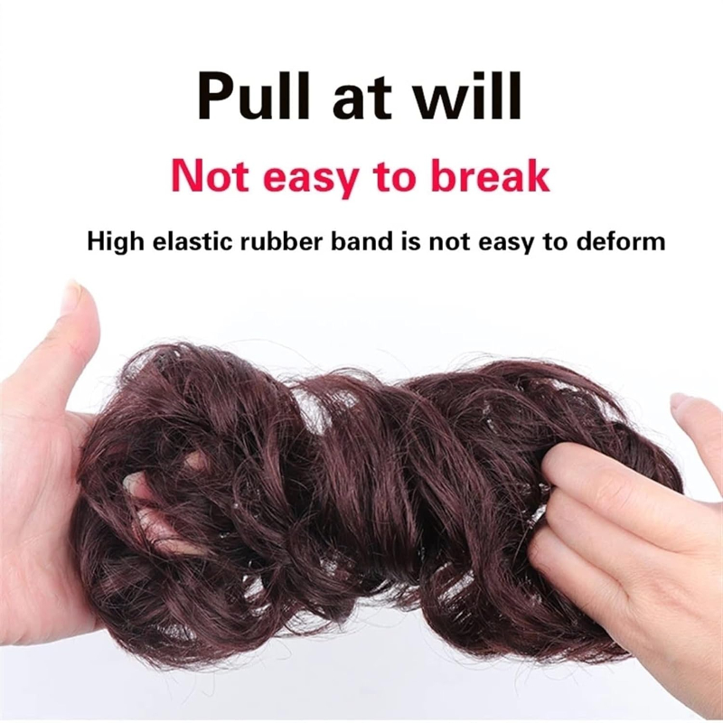 女性用合成カーリーヘアバンド,伸縮性バンド,ヘアエクステンシ - Hair Band Elastic のレビューと価格