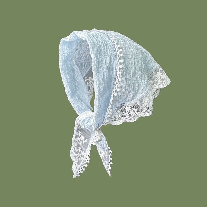 ファッションレース三角形スカーフロマンチックな花柄レースヘア - Women Accessories Photos のレビューと価格