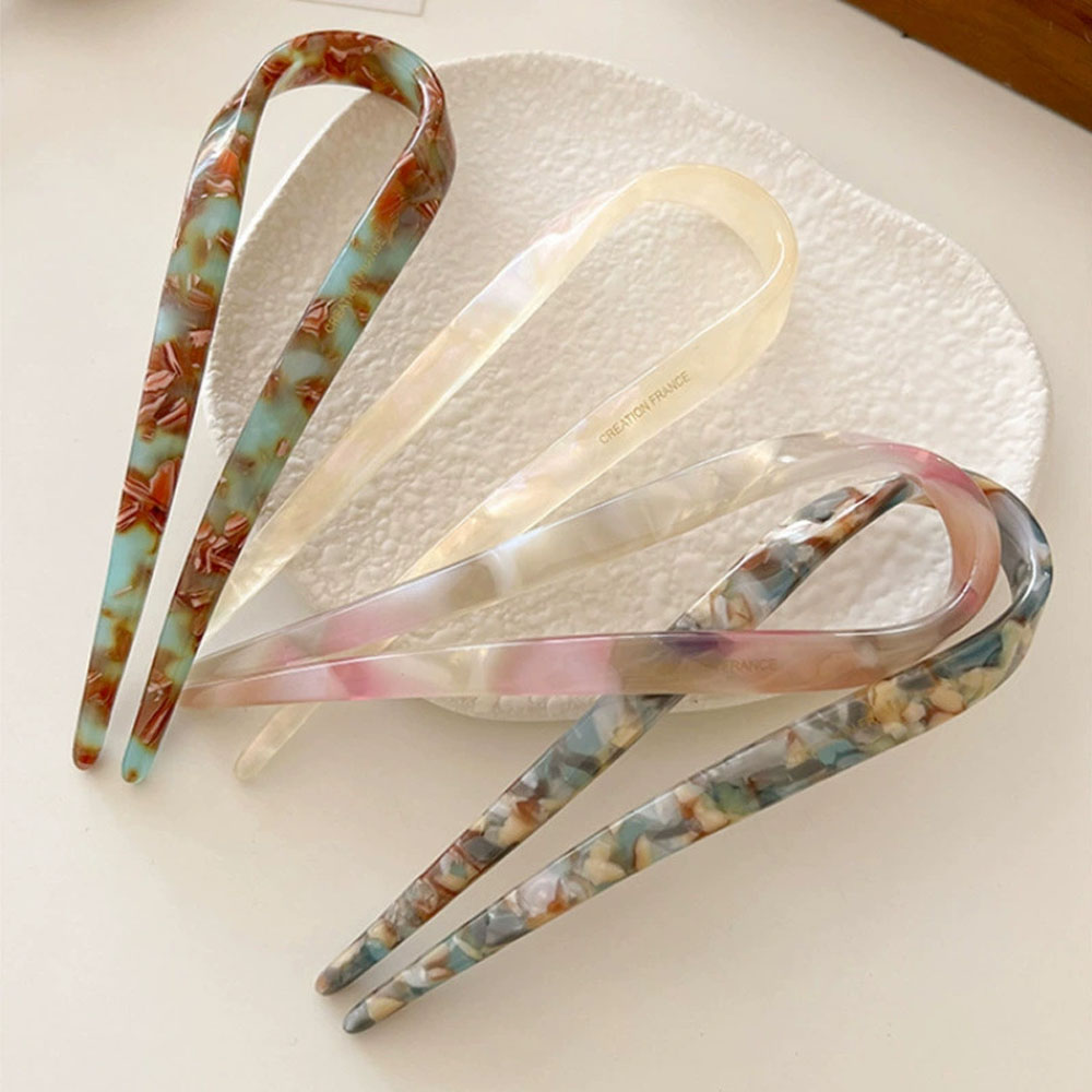 レトロなU字型ヘアクリップ レディース エレガントな気質 ポ - Women Accessories Trendy のレビューと価格