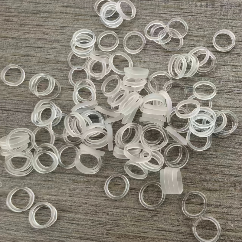 500/1500 個シリコーン高弾性強力耐久性ヘアゴム透明白 - Hair Band Elastic のレビューと価格