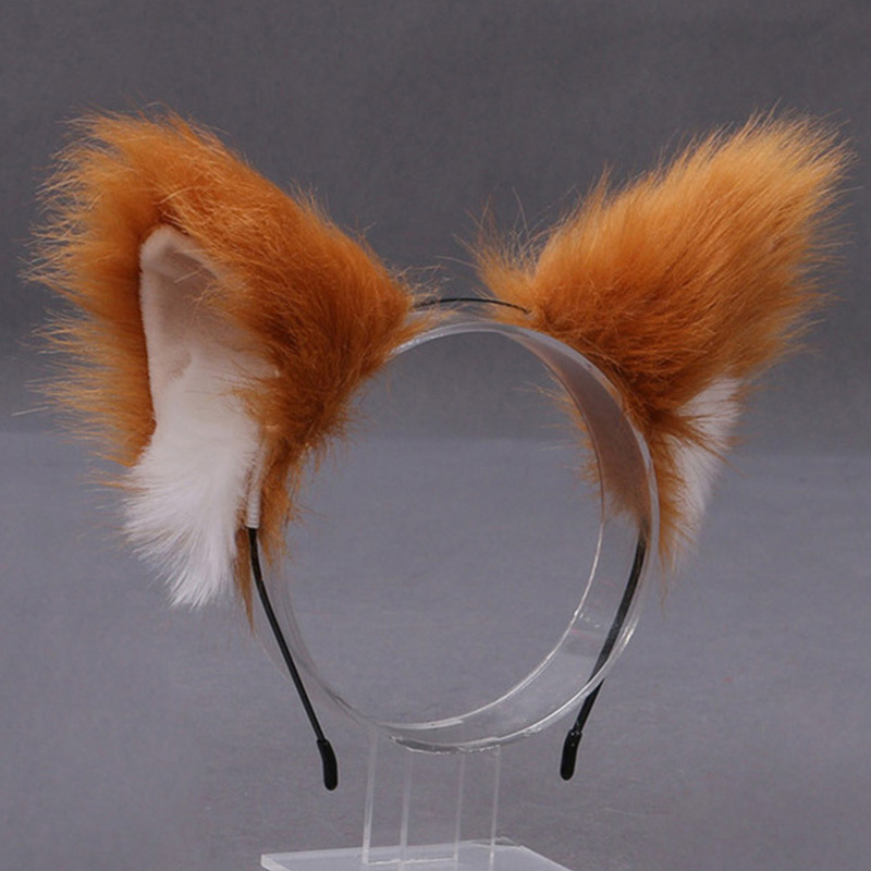 ふわふわキツネ猫耳ぬいぐるみヘッドバンドソフト毛皮のようなヘ - Women Knight Accessories のレビューと価格