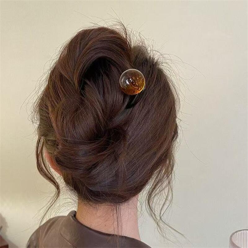 ファッションカラーパール U 字型ヘアスティックヘアピンヘア - Pearl Hair Pin のレビューと価格