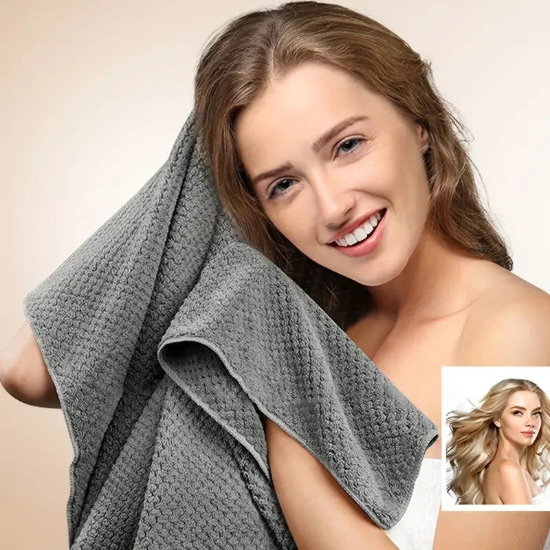 超吸収性特大マイクロファイバーヘアタオルラップ、速乾ヘアタオ - Hair Band Elastic のレビューと価格