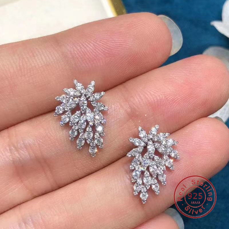 ラインストーン 925 スターリングシルバーステートメントイ - Statement Earrings Oversized のレビューと価格