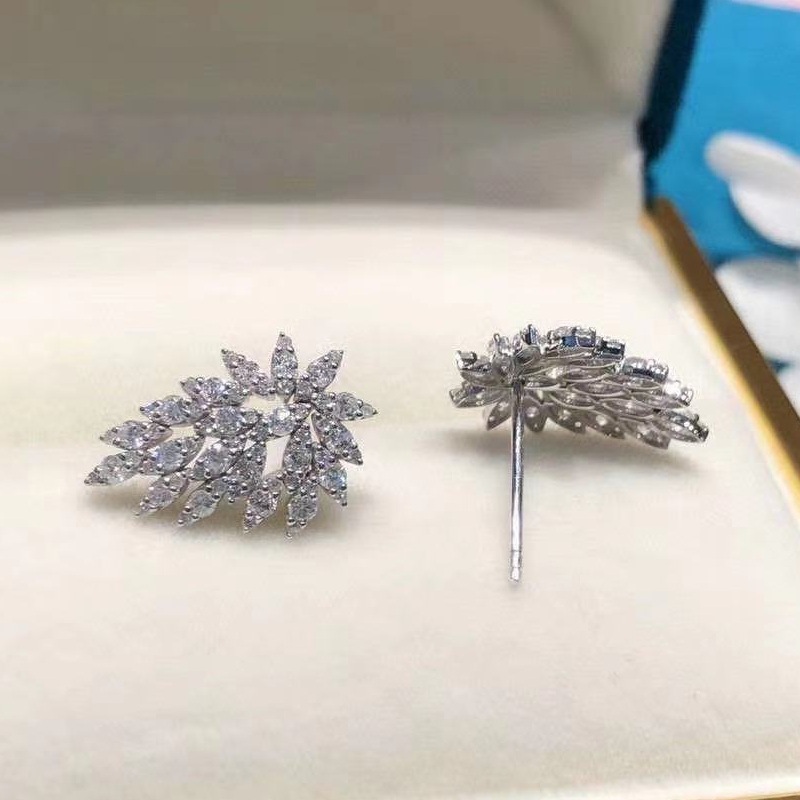 ラインストーン 925 スターリングシルバーステートメントイ - Statement Earrings Oversized のレビューと価格