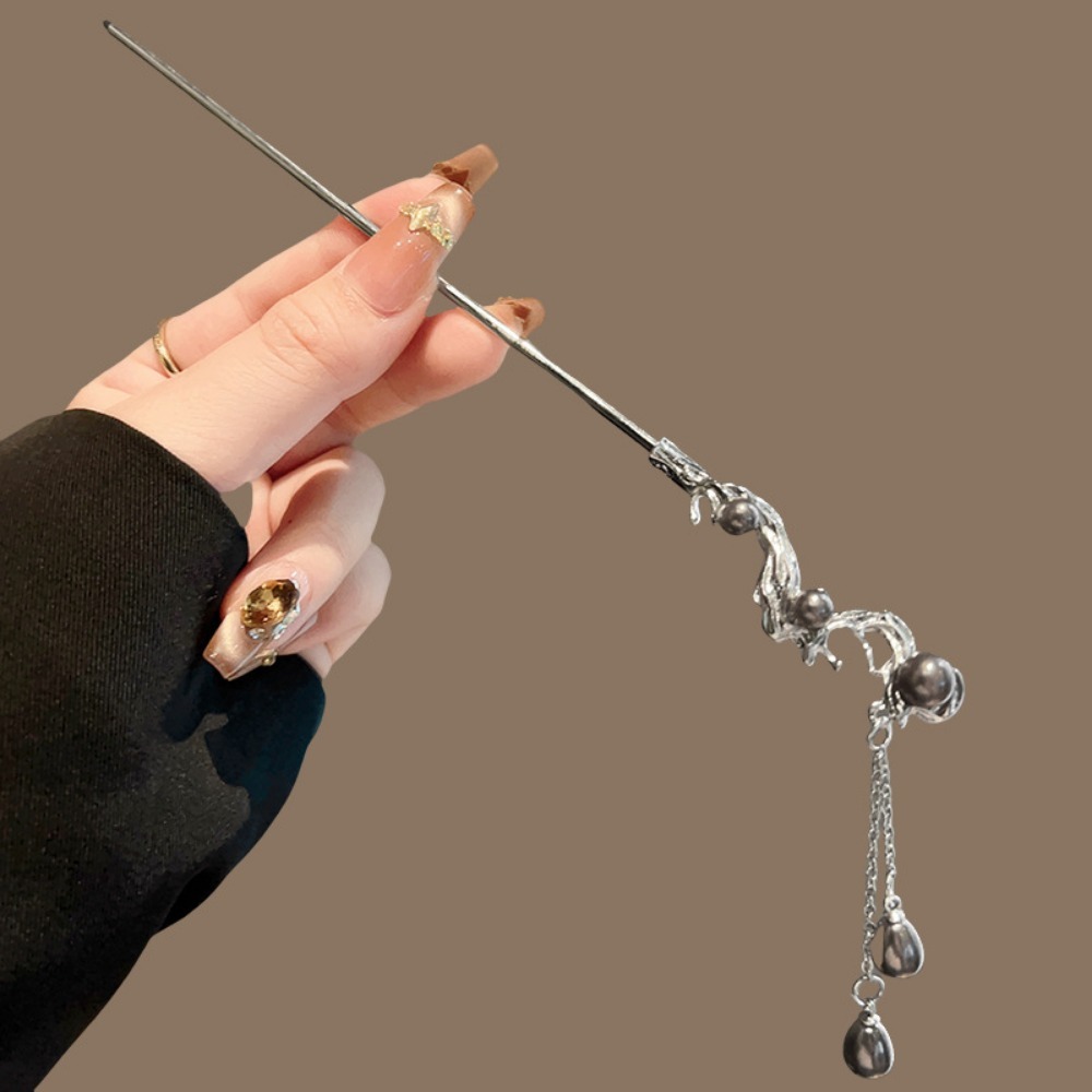 1pc エレガントな中国のヘアピンシルバートーンの職人技の工 - Pearl Hair Pin のレビューと価格