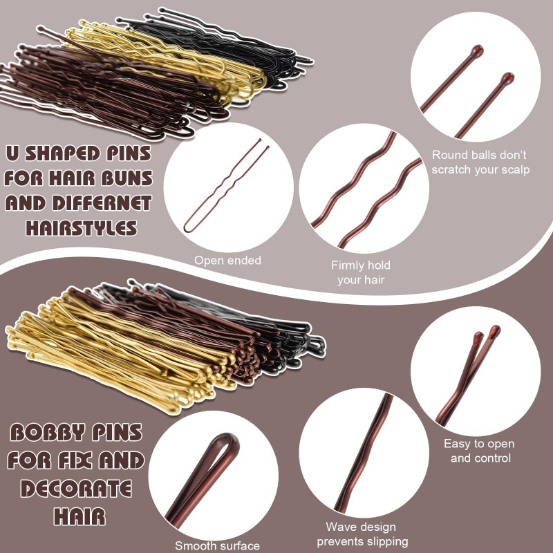 1箱480個入りヘアスタイリングアクセサリーキット U字型ヘ - Hair Band Elastic のレビューと価格