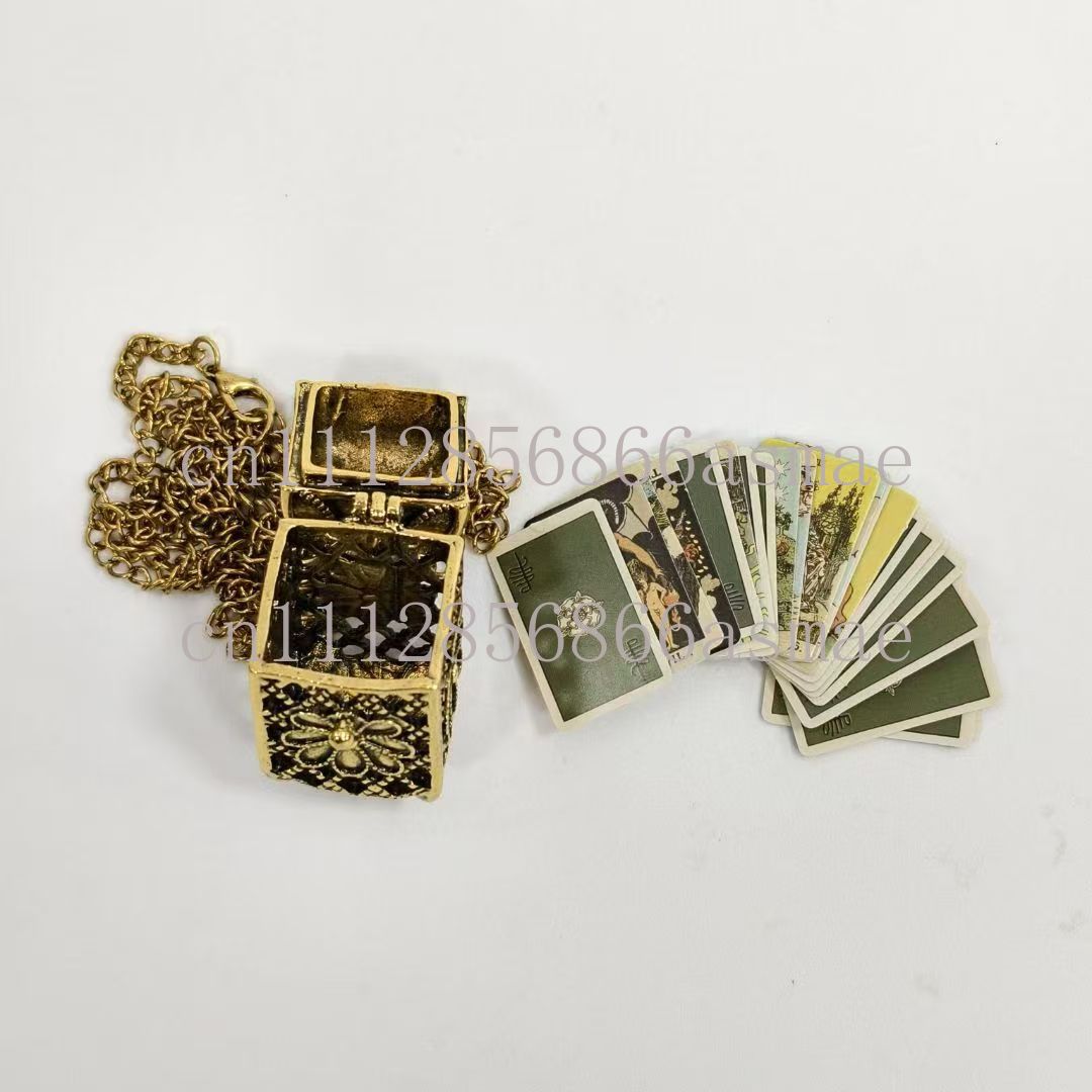 ヴィンテージ合金タロットカードペンダントネックレスミニメタル - Women'S Accessories のレビューと価格