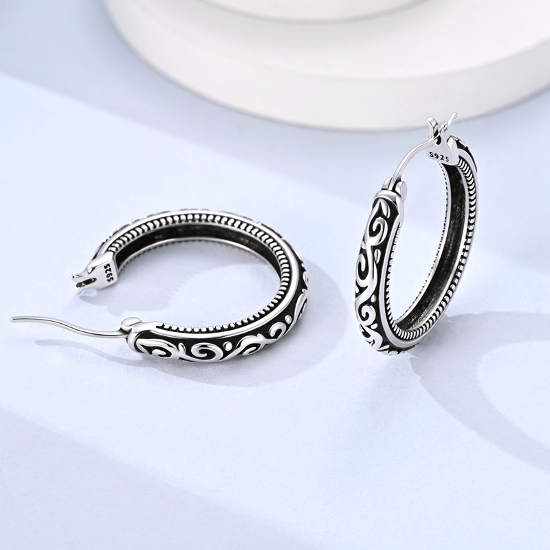 925 スターリングシルバーイヤリング女性ジルコニウム大スク - Statement Earrings Oversized のレビューと価格