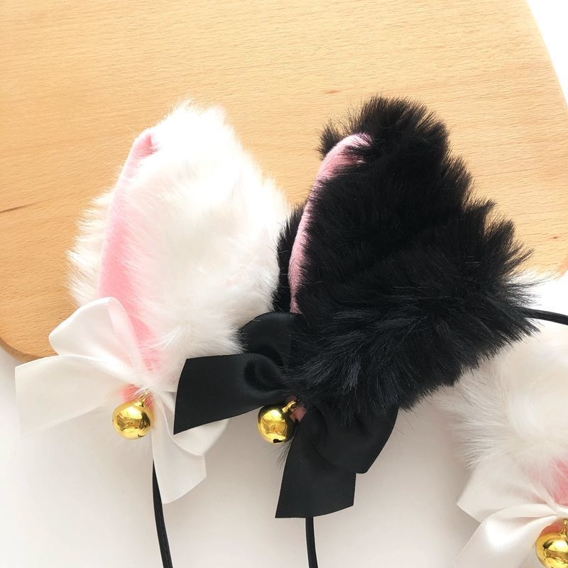猫の耳が付いた豪華なヘッドバンド,柔らかくて毛皮のようなヘッ - Women Accessories Photos のレビューと価格