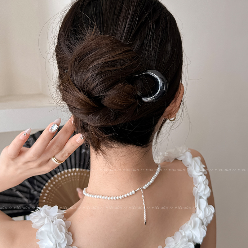 2026年 U字型ヘアフォーク ファッション べっ甲柄アセテ - Women Knight Accessories のレビューと価格
