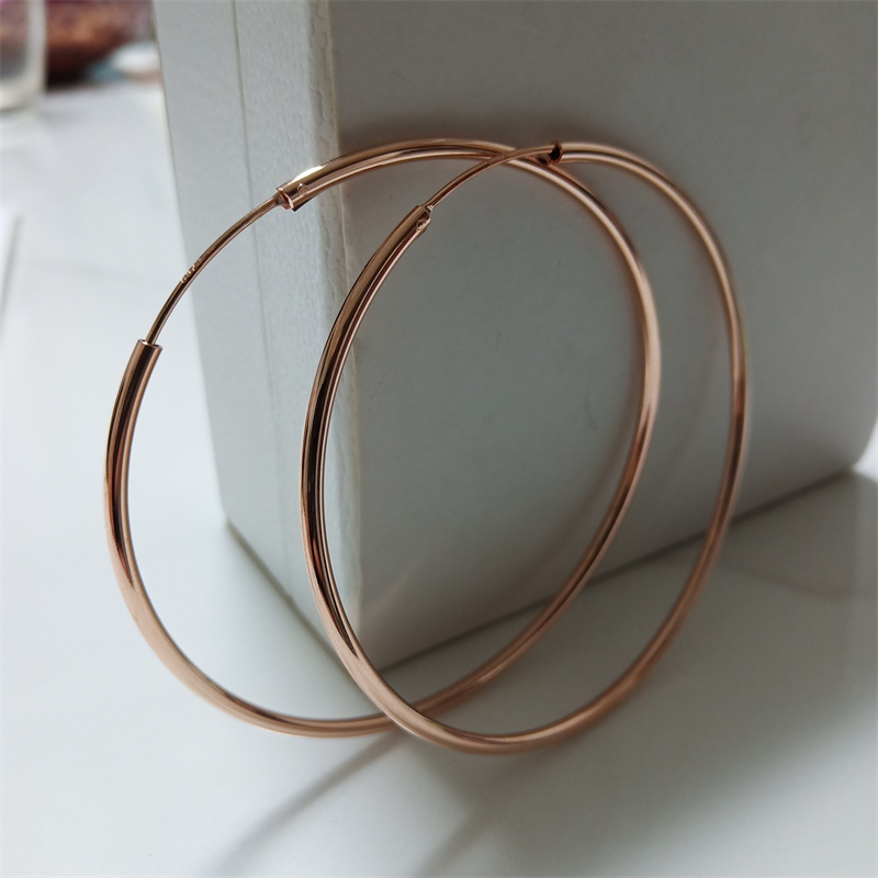 女性のための大きなピンクゴールドのイヤリング,新しいコレクシ - Statement Earrings Oversized のレビューと価格