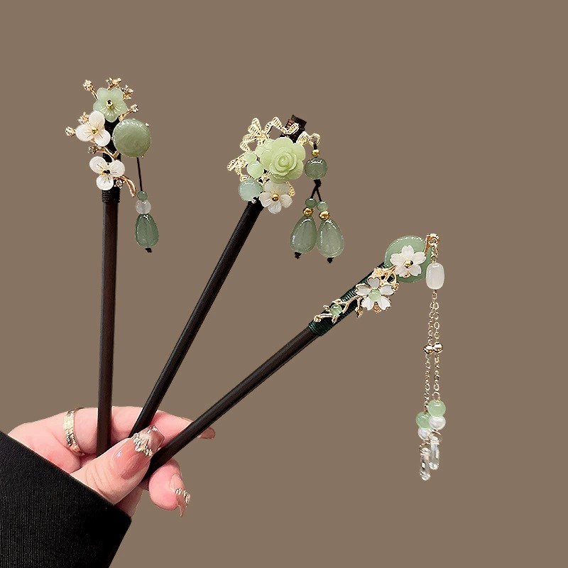 アンティーク木製ヘアピン女性のエレガントなヘアスティック新中 - Pearl Hair Pin のレビューと価格