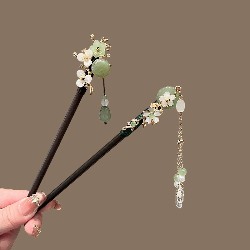 アンティーク木製ヘアピン女性のエレガントなヘアスティック新中 - Pearl Hair Pin のレビューと価格