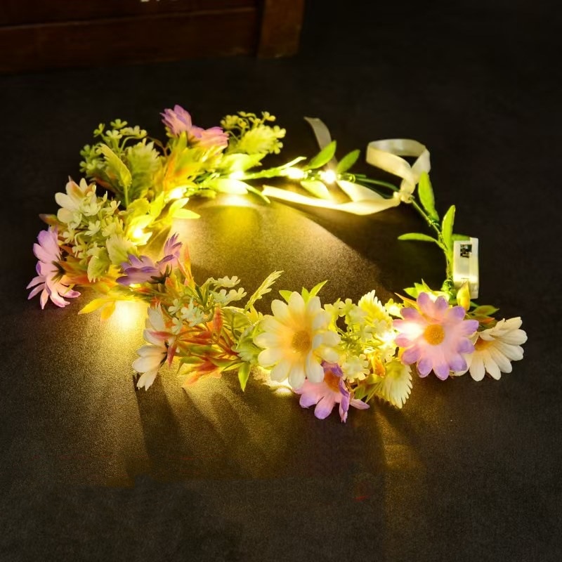LEDライトアップフラワークラウンヘッドバンド、光る花輪ヘッ - Women Accessories Photos のレビューと価格