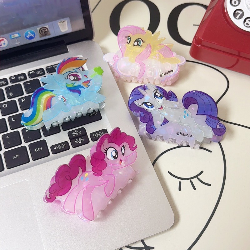ハスブロマイリトルポニーシャークヘア爪クリップかわいい漫画ポ - Women'S Accessories のレビューと価格
