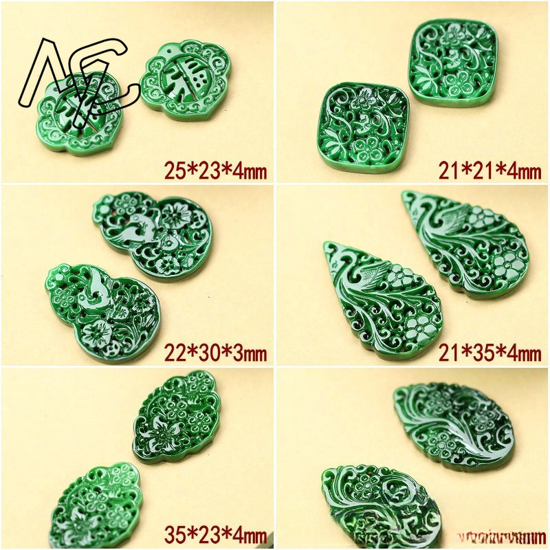2 個 DIY ナチュラルドライグリーンエメラルド中空アウト - Women'S Accessories のレビューと価格