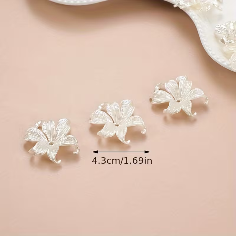 20 個ホワイトビッグアイリスフラワービーズチャームジュエリ - Statement Earrings Oversized のレビューと価格