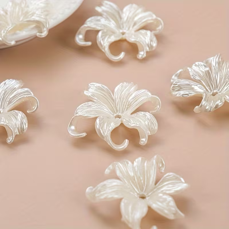 20 個ホワイトビッグアイリスフラワービーズチャームジュエリ - Statement Earrings Oversized のレビューと価格