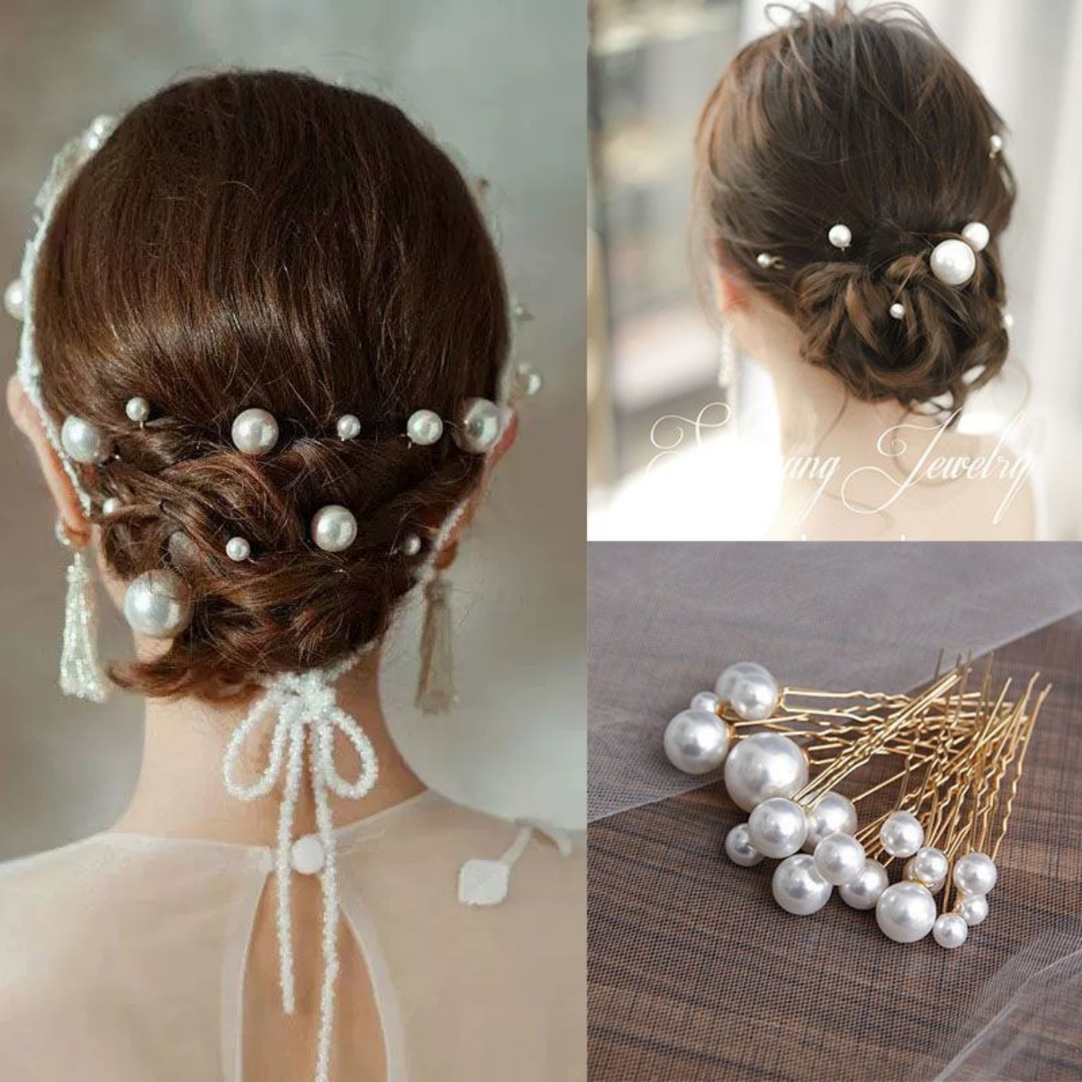 18 個ブライダルヘアピン U 字型金属バレッタ模擬パールウ - Pearl Hair Pin のレビューと価格